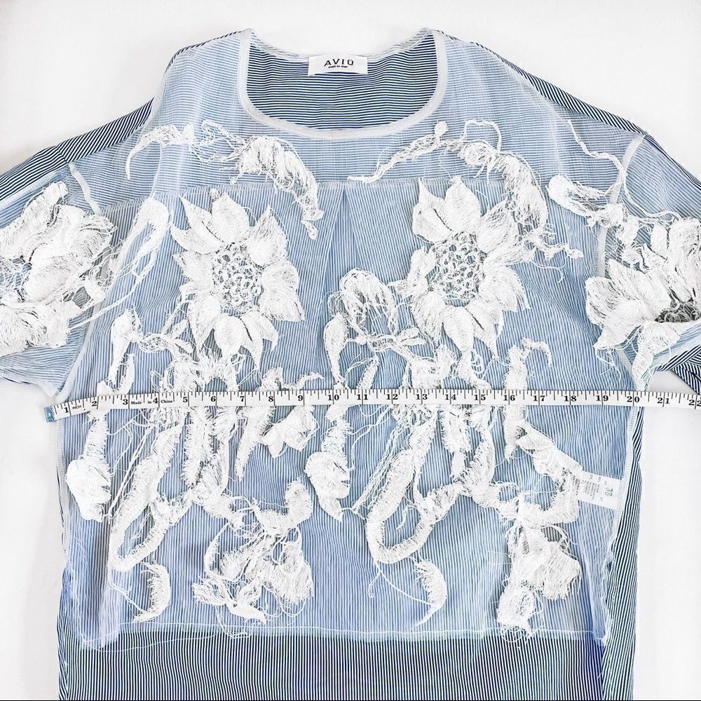 AVIO Light Blue Embroidered Layered Blouse - Picture 7 of 8